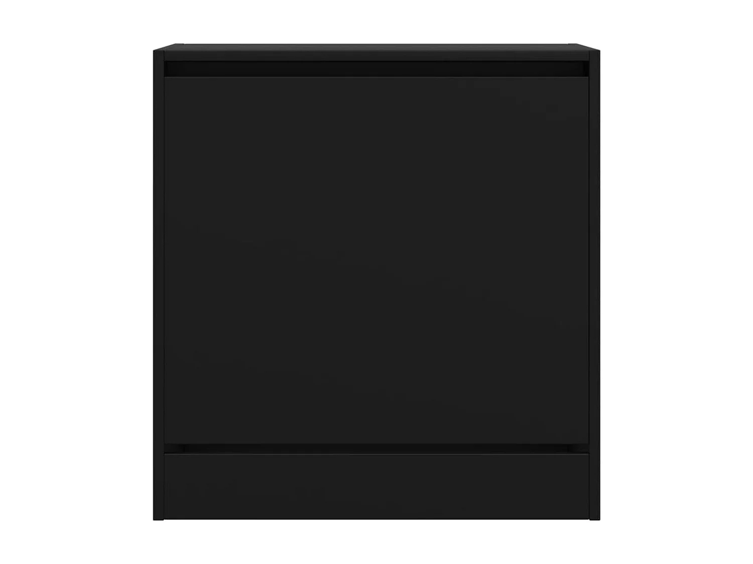 Scarpiera nera 60x34x63,5 cm in derivati del legno