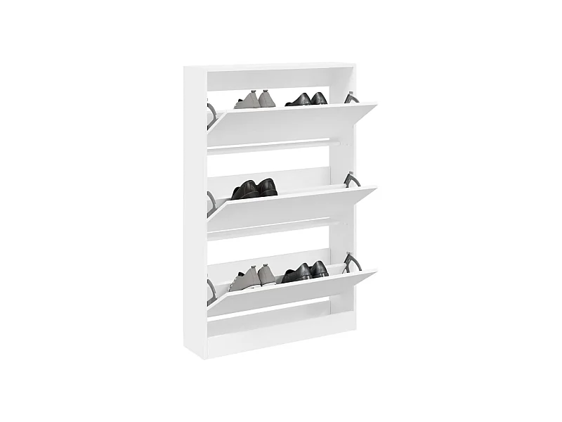 Armoire à chaussures blanc 80x21x125,5 cm bois d'ingénierie