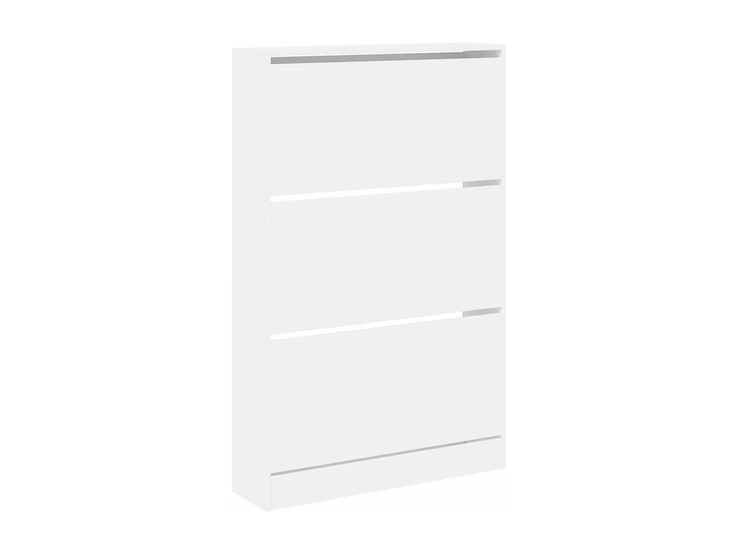 Zapatero blanco 80x21x125,5 cm de madera contrachapada