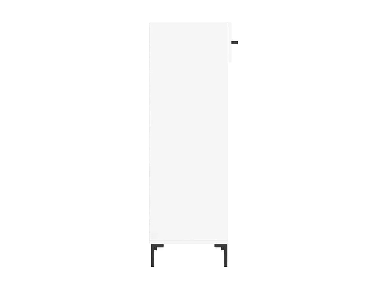 Schuhschrank, glänzend weiß, 30 x 35 x 105 cm, Holzwerkstoff