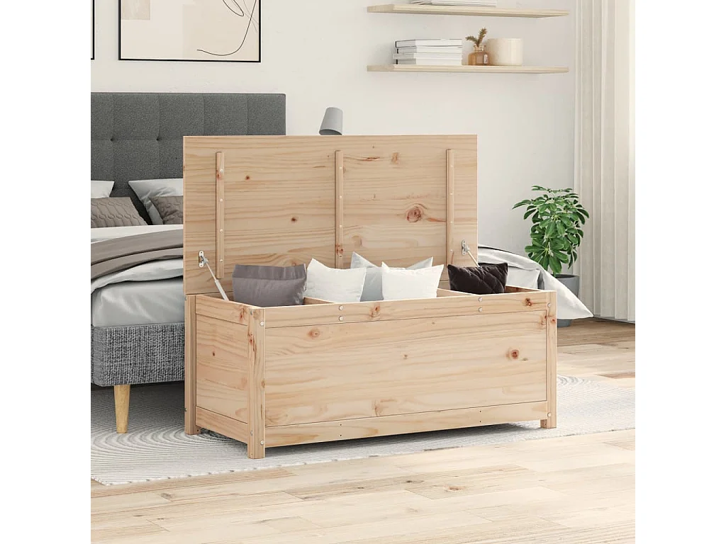 Aufbewahrungsbox 110x50x45,5 cm Massives Kiefernholz