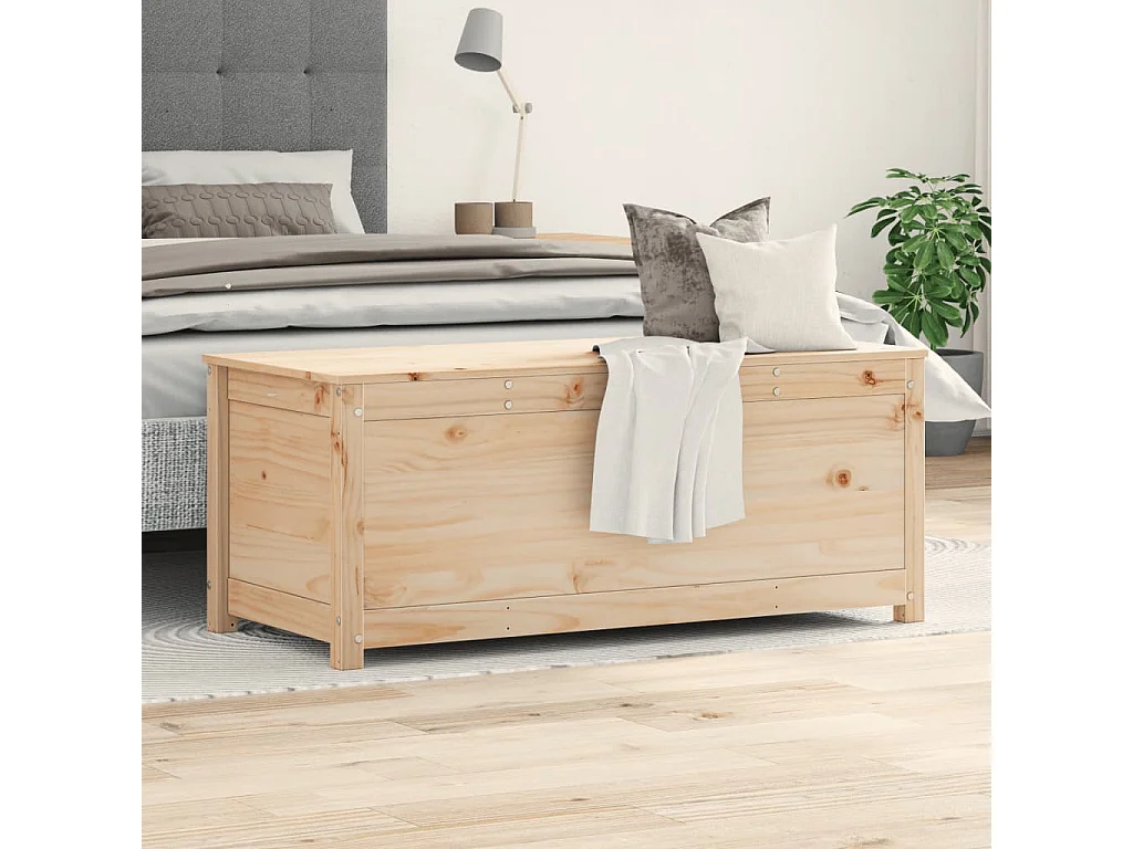 Aufbewahrungsbox 110x50x45,5 cm Massives Kiefernholz