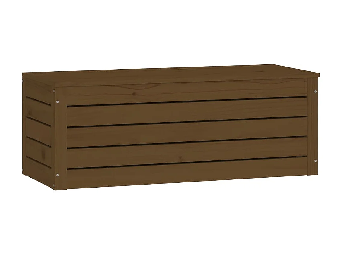 Boîte de rangement Marron miel 89x36,5x33 cm Bois massif pin