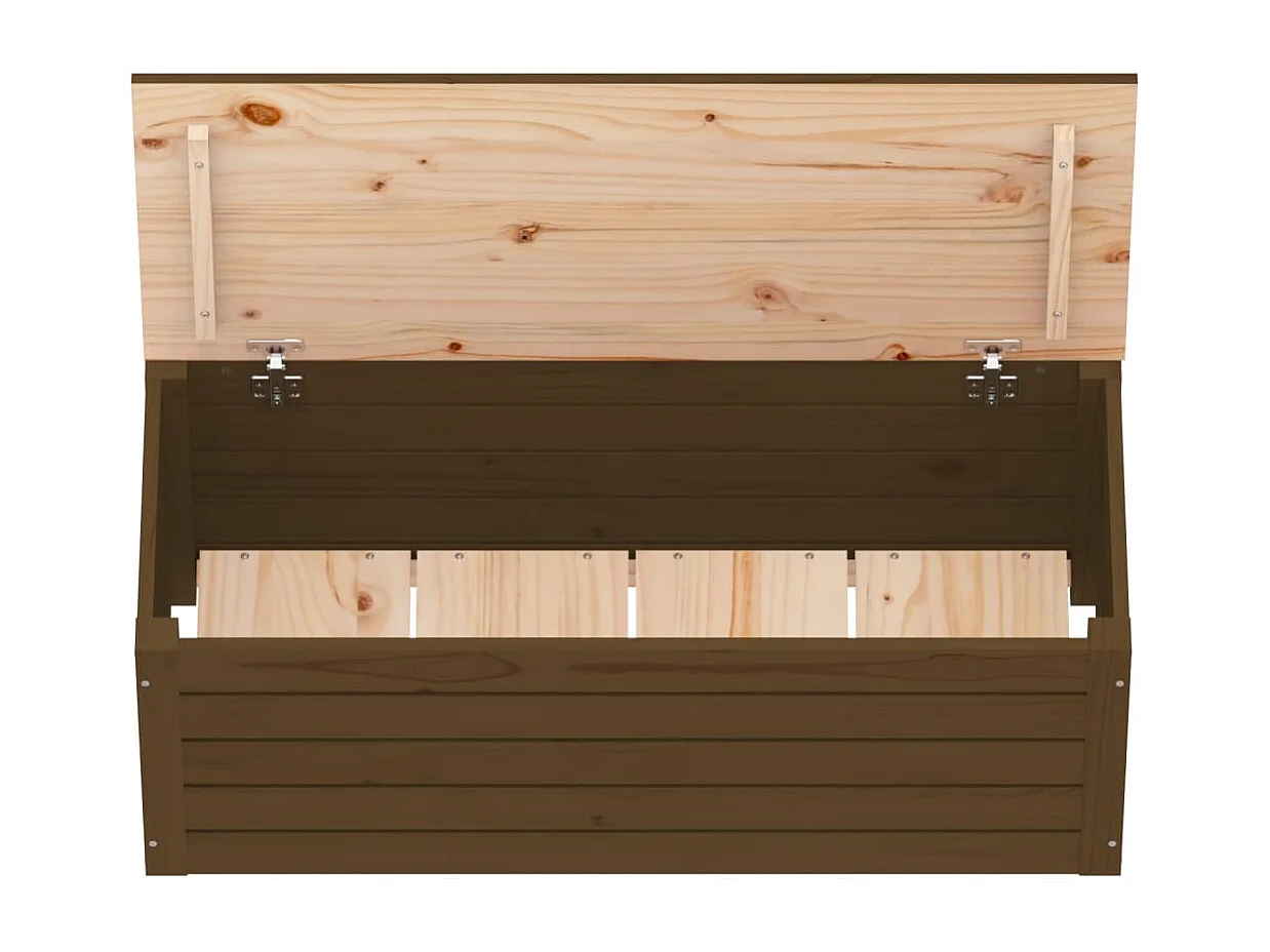 Boîte de rangement Marron miel 89x36,5x33 cm Bois massif pin