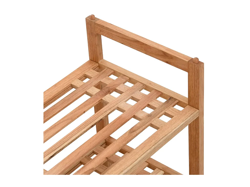 Étagères à chaussures 2 pcs 69x27x41 cm Bois massif de noyer