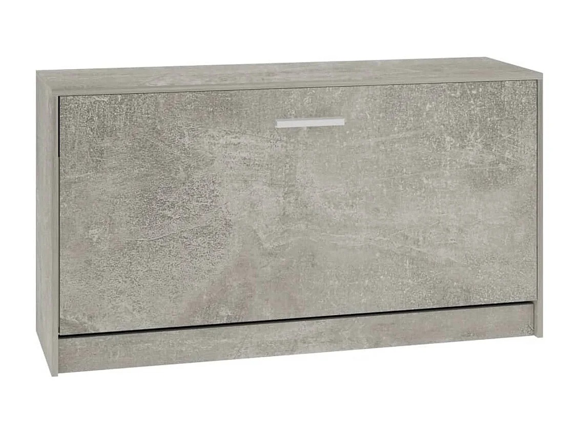 Banco zapatero Gris cemento 80x24x45 cm Madera contrachapada