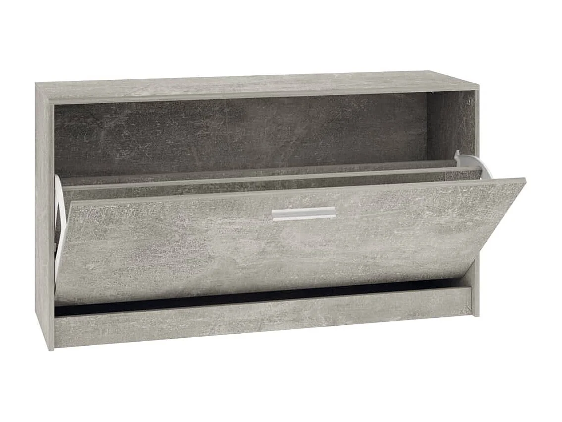 Banco zapatero Gris cemento 80x24x45 cm Madera contrachapada