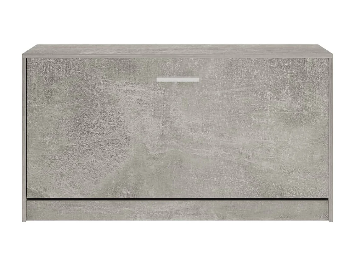 Banc à chaussures Gris béton 80x24x45 cm Bois d'ingénierie