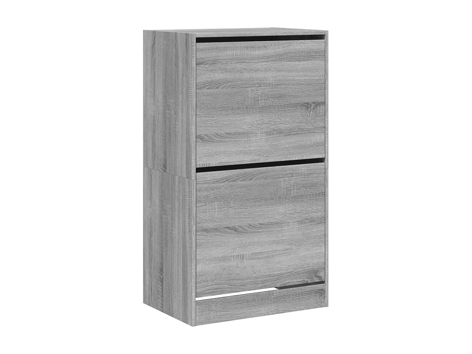 Armoire à chaussures 2 tiroirs rabattables sonoma gris