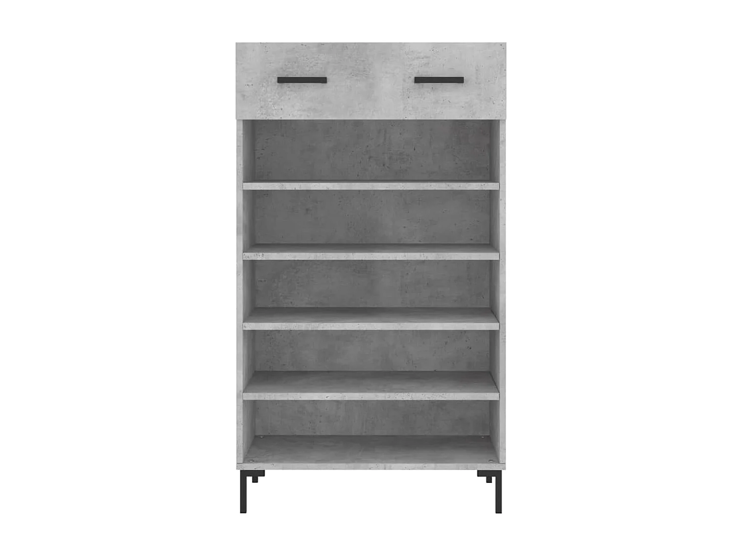 Armoire à chaussures gris béton 60x35x105 cm bois d'ingénierie