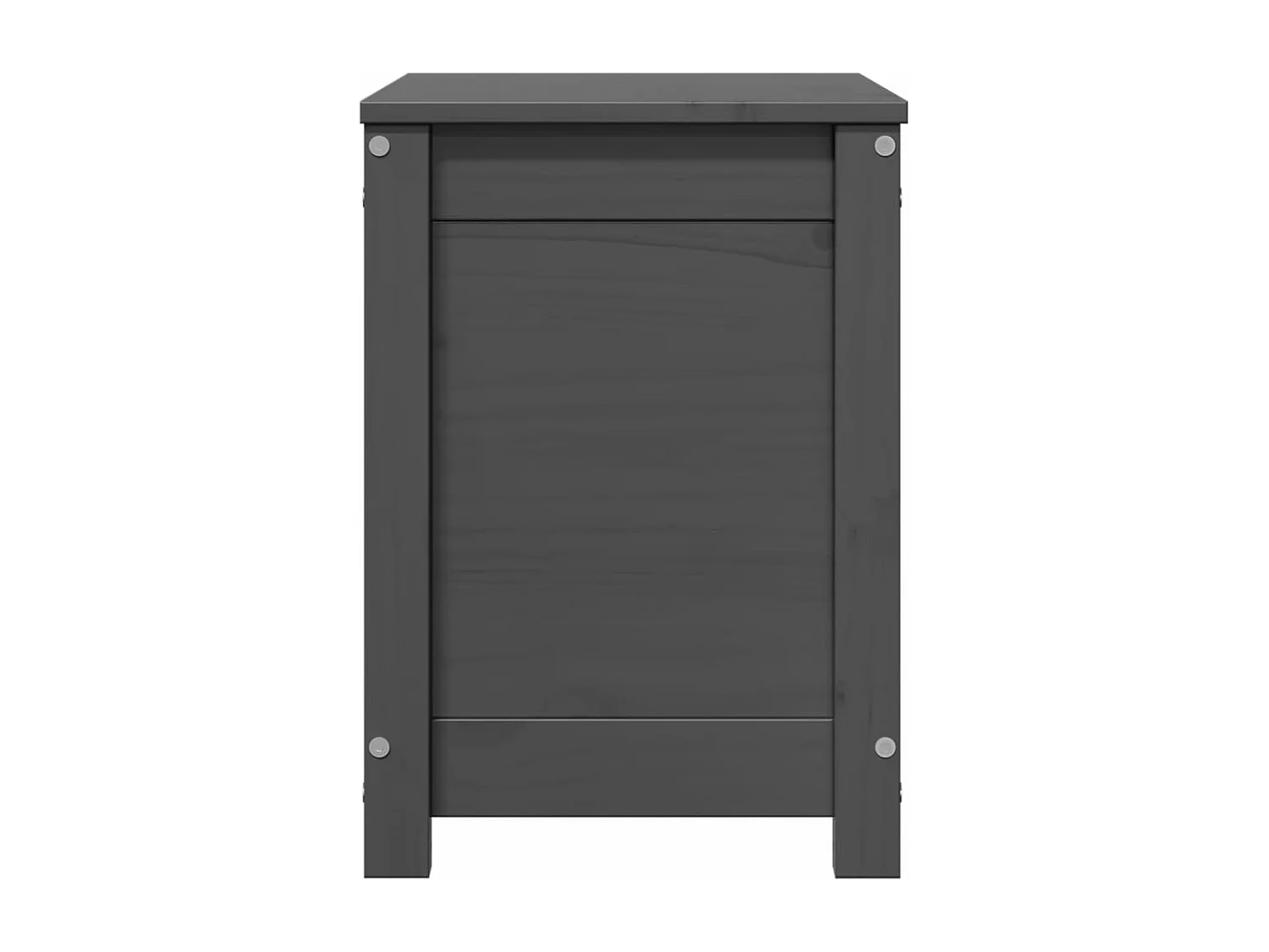 Boîte de rangement Gris 60x32x45,5 cm Bois massif de pin