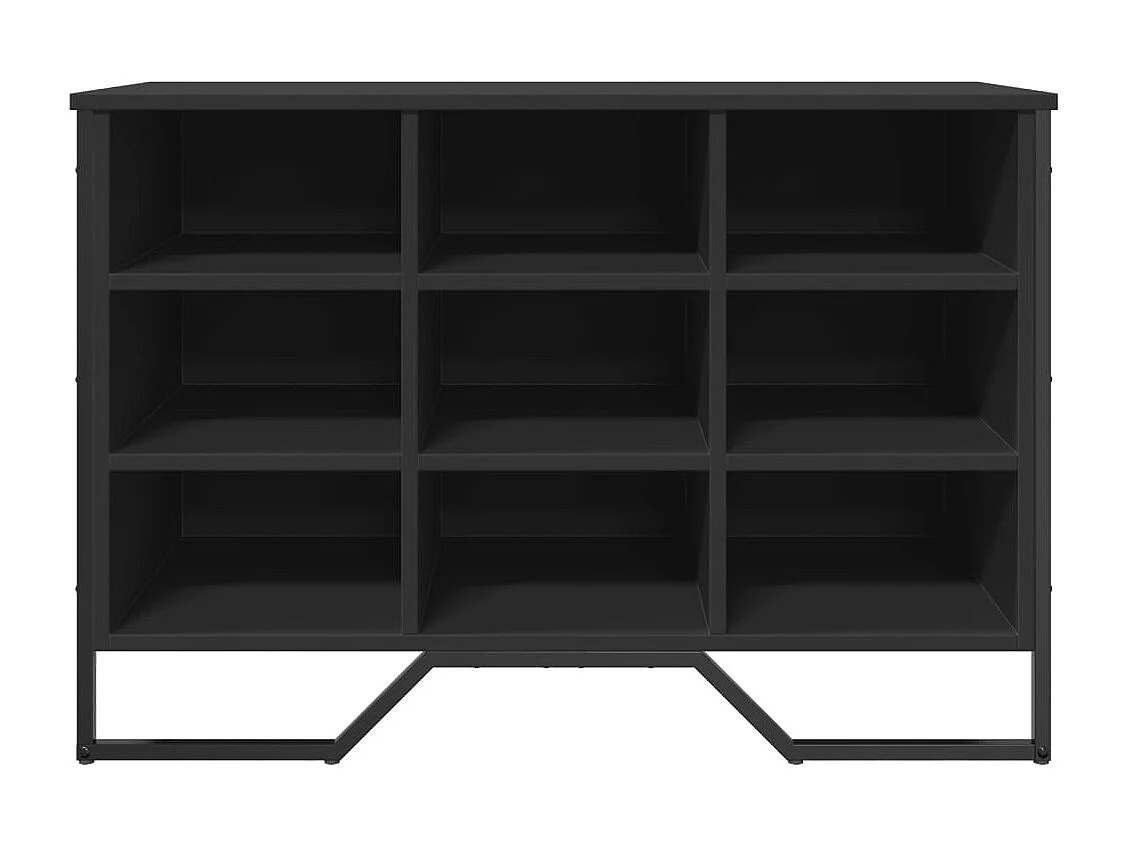 Armoire à chaussures noir 90x38x61,5 cm bois d'ingénierie
