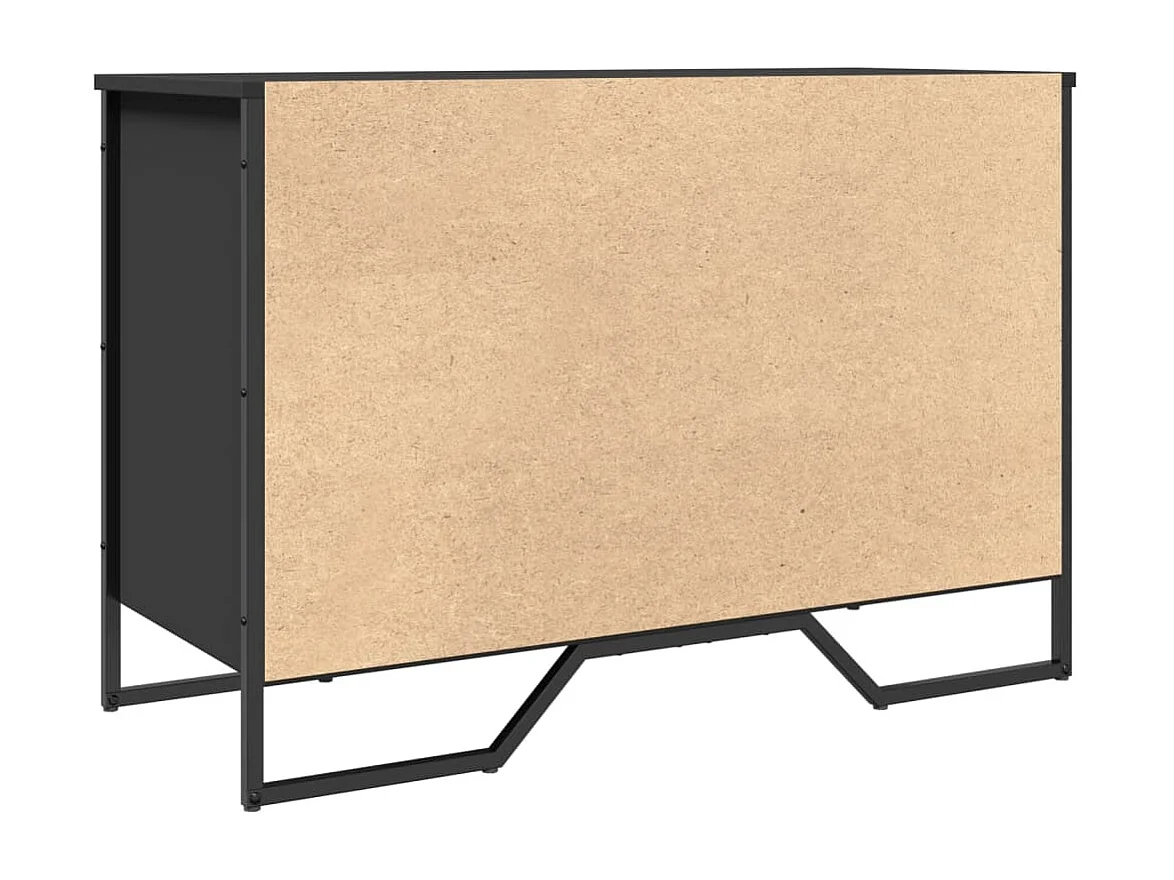 Armoire à chaussures noir 90x38x61,5 cm bois d'ingénierie