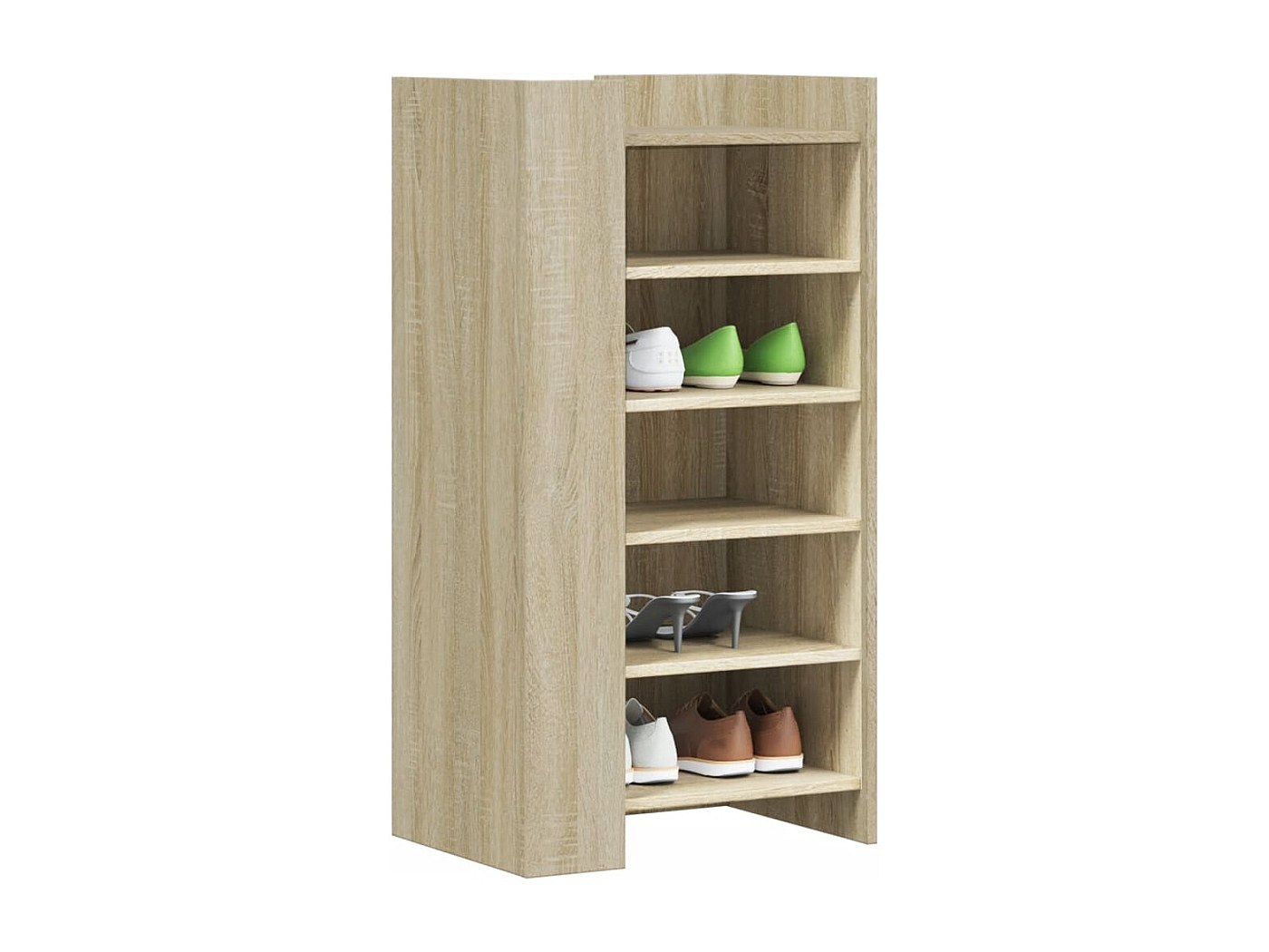 Scarpiera | Porta Scarpe | Scarpiera Da Ingresso Nera 40x36x105 Cm In Legno Multistrato Cfw30309 90587950