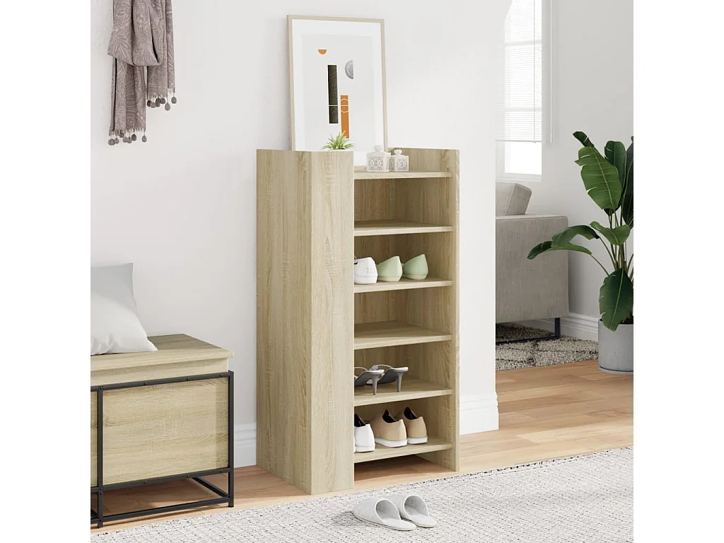 Armoire à chaussures chêne sonoma 52x37,5x100 cm