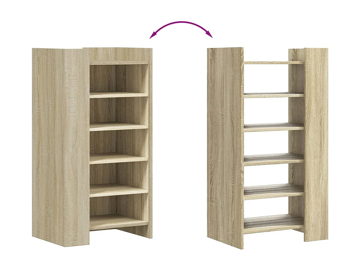 Armoire à chaussures chêne sonoma 52x37,5x100 cm