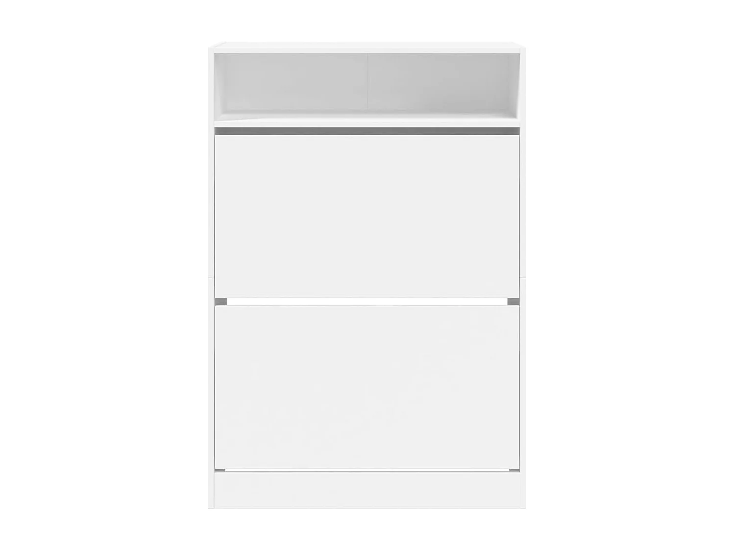 Mueble zapatero 2 cajones plegable blanco 80x34x116 cm