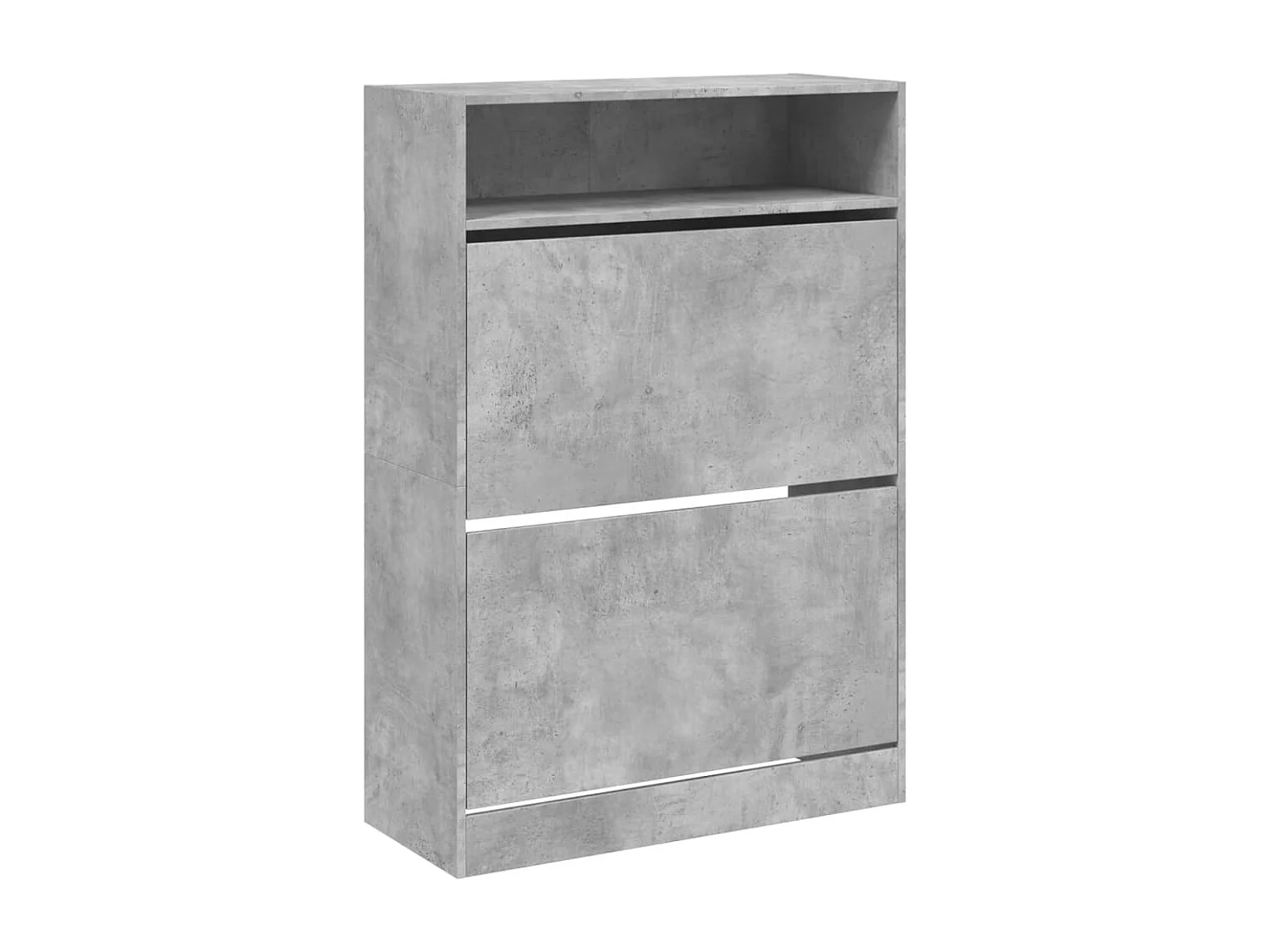 Zapatero plegable 2 cajones gris hormigón