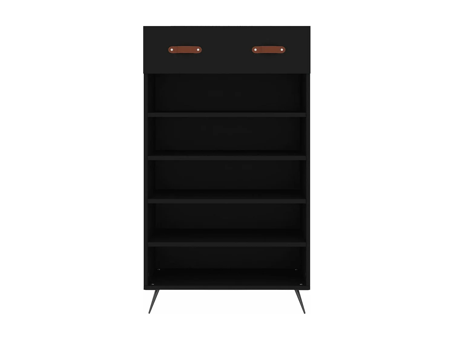 Armoire à chaussures noir 60x35x105 cm bois d'ingénierie