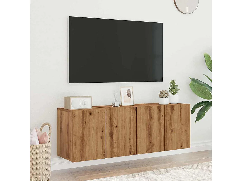 Meubles TV muraux 2 pcs chêne artisanal 60x30x41 cm