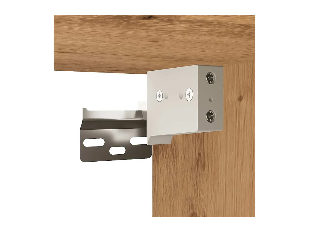 TV-meubels voor wandmontage 2 stuks handgemaakt eiken 60x30x41 cm