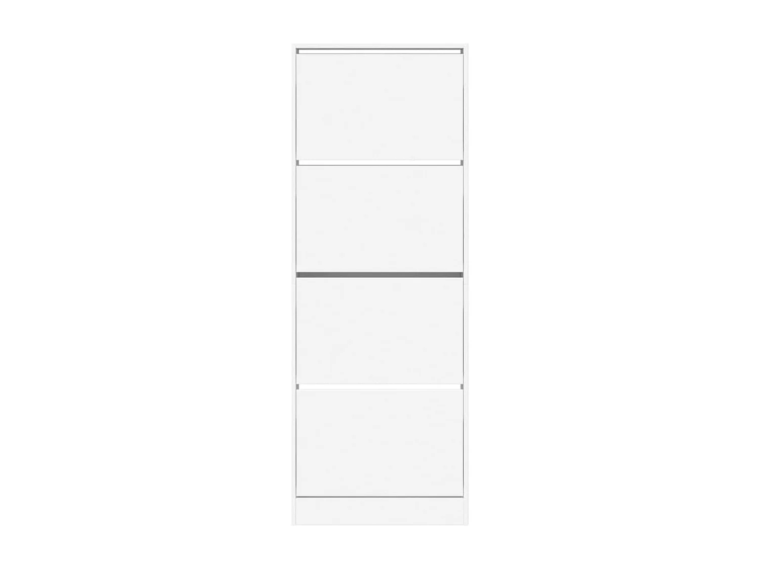 Scarpiera bianca 60x21x163,5 cm in derivati del legno