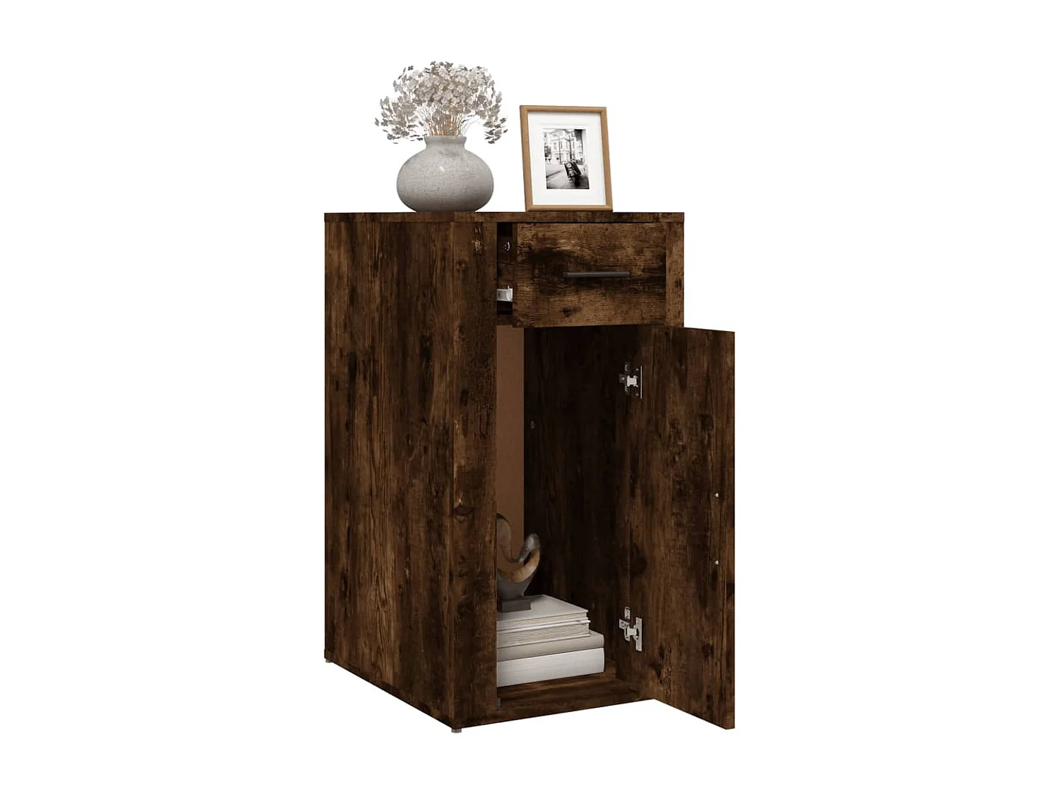 Armoire de bureau Chêne fumé 40x49x75 cm Bois d'ingénierie