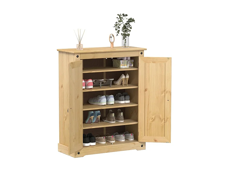 Corona schoenenkast 86x38,5x108 cm massief grenenhout