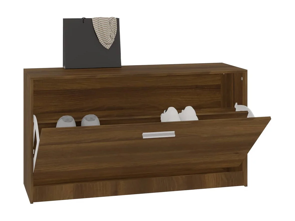 Banc à chaussures Chêne marron 80x24x45 cm Bois d'ingénierie