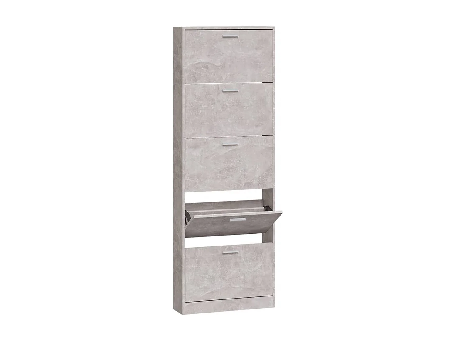 Scarpiera Grigio cemento 59x17x169 cm MDF