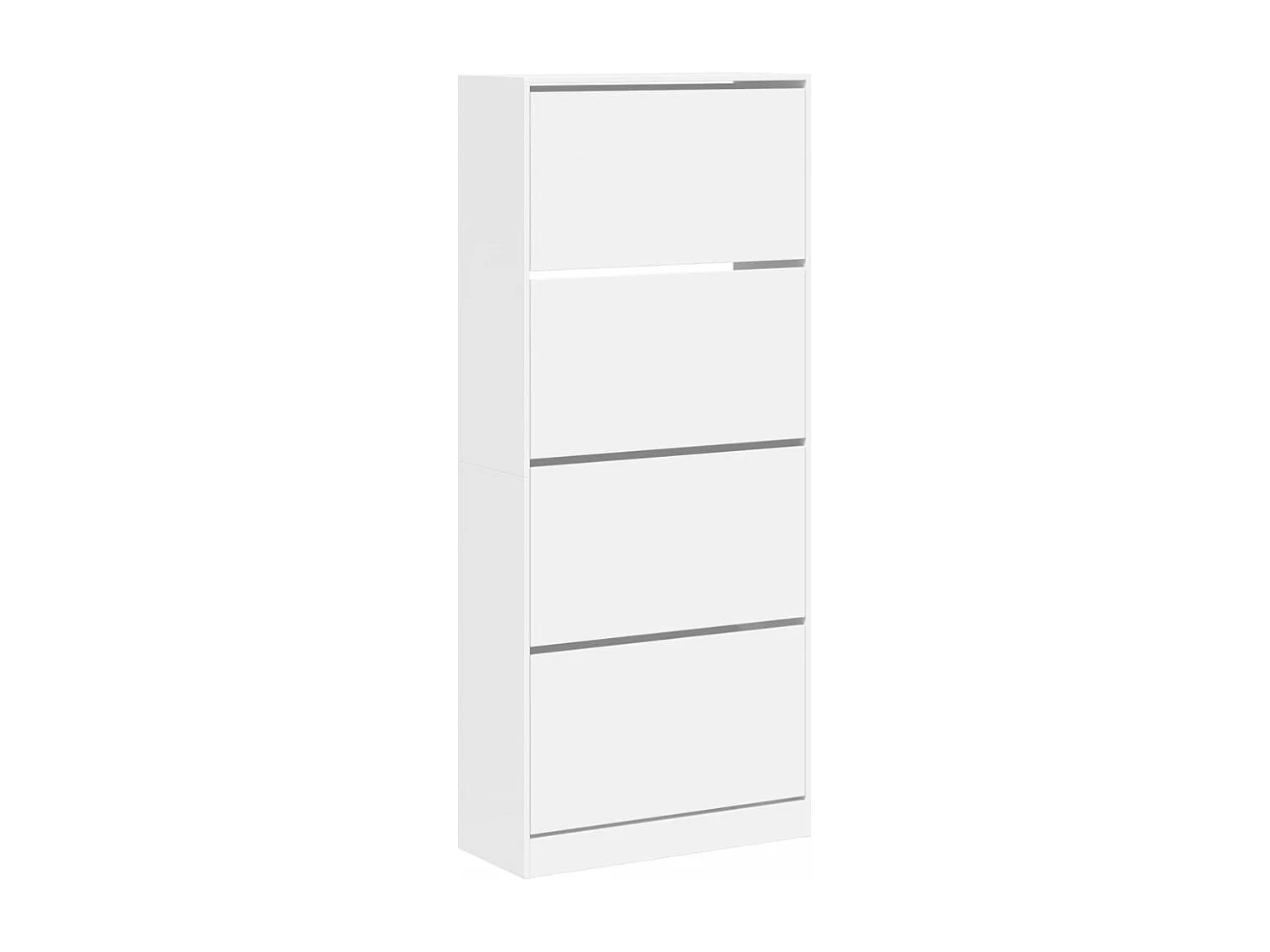Armoire à chaussures 4 tiroirs rabattables blanc 80x34x187,5 cm