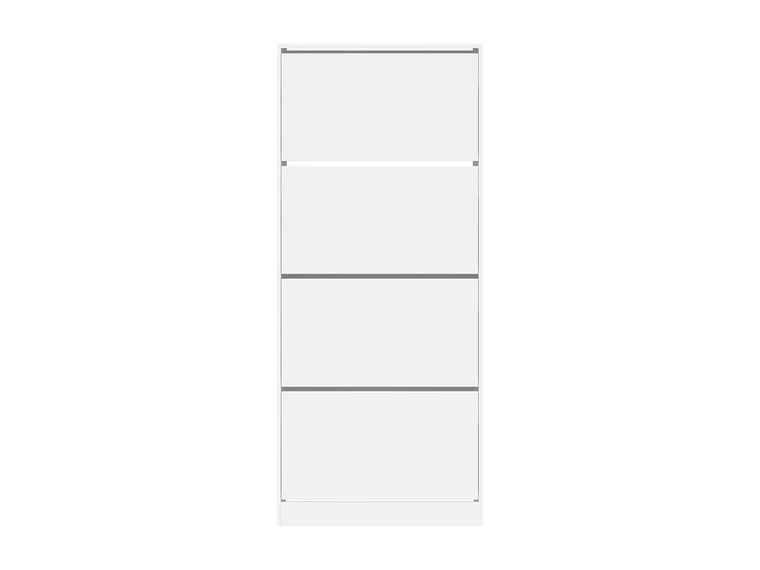 Armoire à chaussures 4 tiroirs rabattables blanc 80x34x187,5 cm