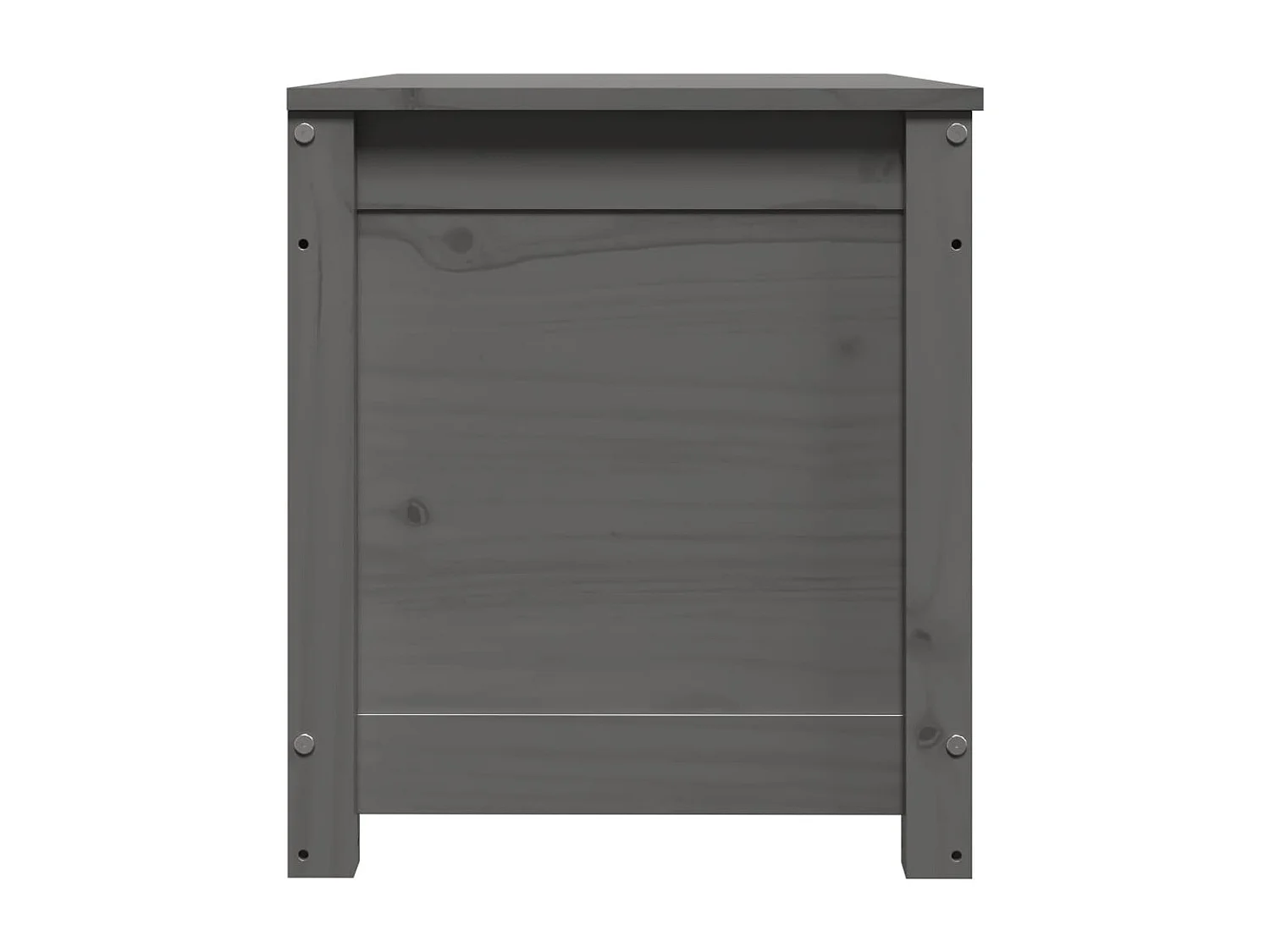 Boîte de rangement Gris 80x40x45,5 cm Bois massif de pin