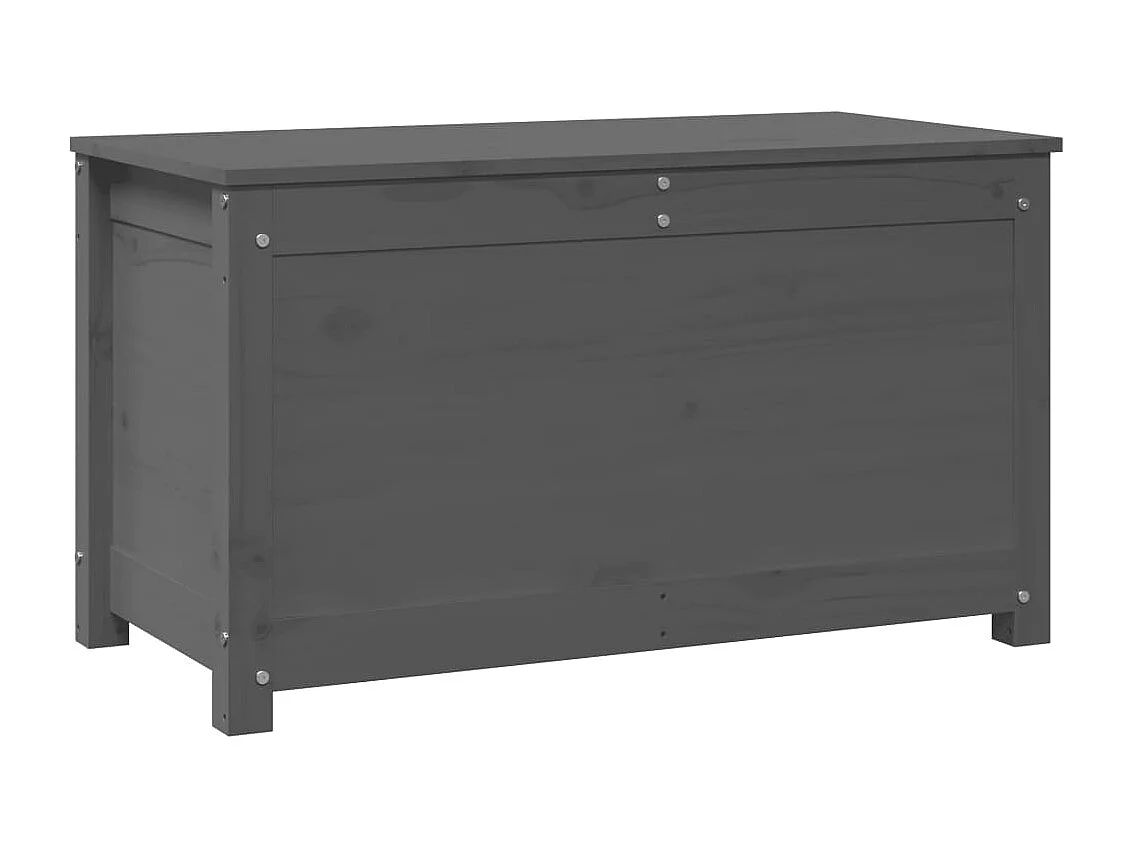 Boîte de rangement Gris 80x40x45,5 cm Bois massif de pin