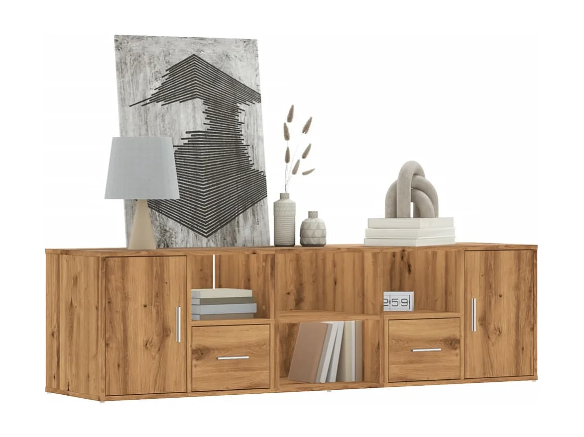 Armoire d'angle chêne artisanal 160x40x45 cm bois d'ingénierie