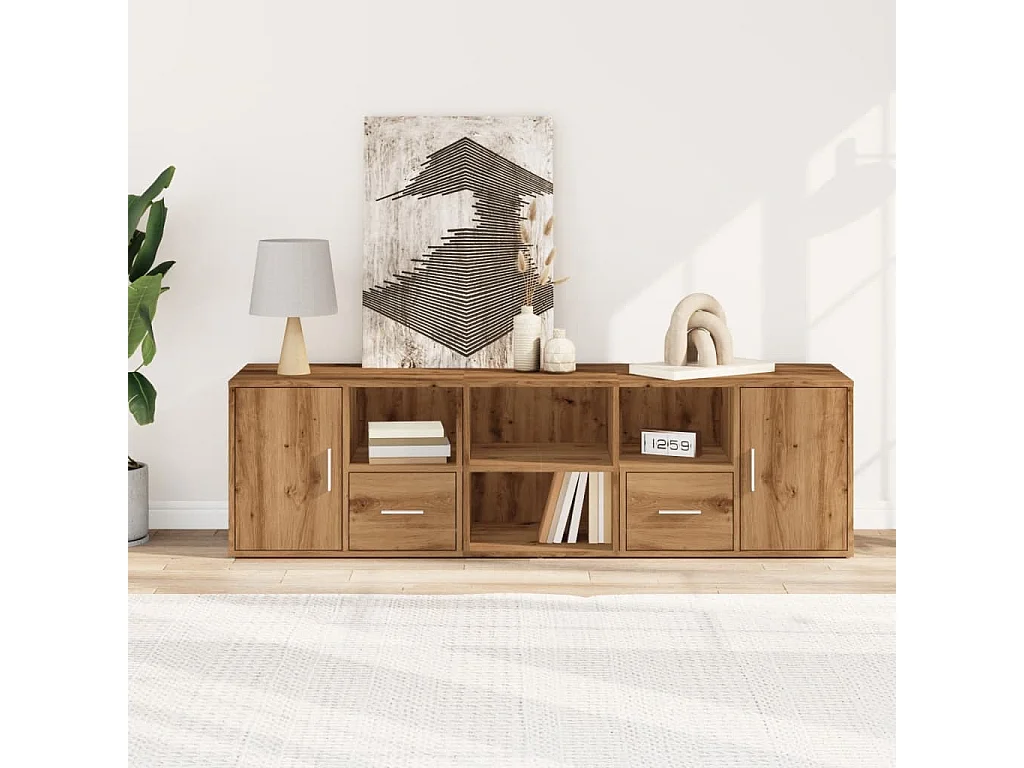 Armoire d'angle chêne artisanal 160x40x45 cm bois d'ingénierie