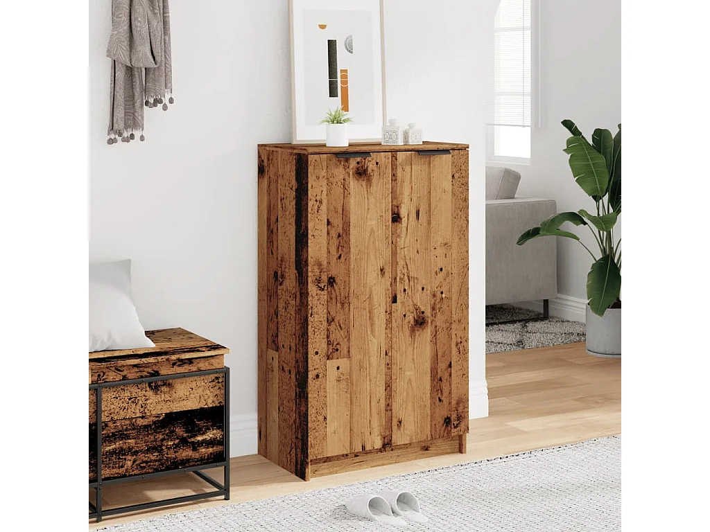 Zapatero madera vieja 59x35x100,5cm madera contrachapada