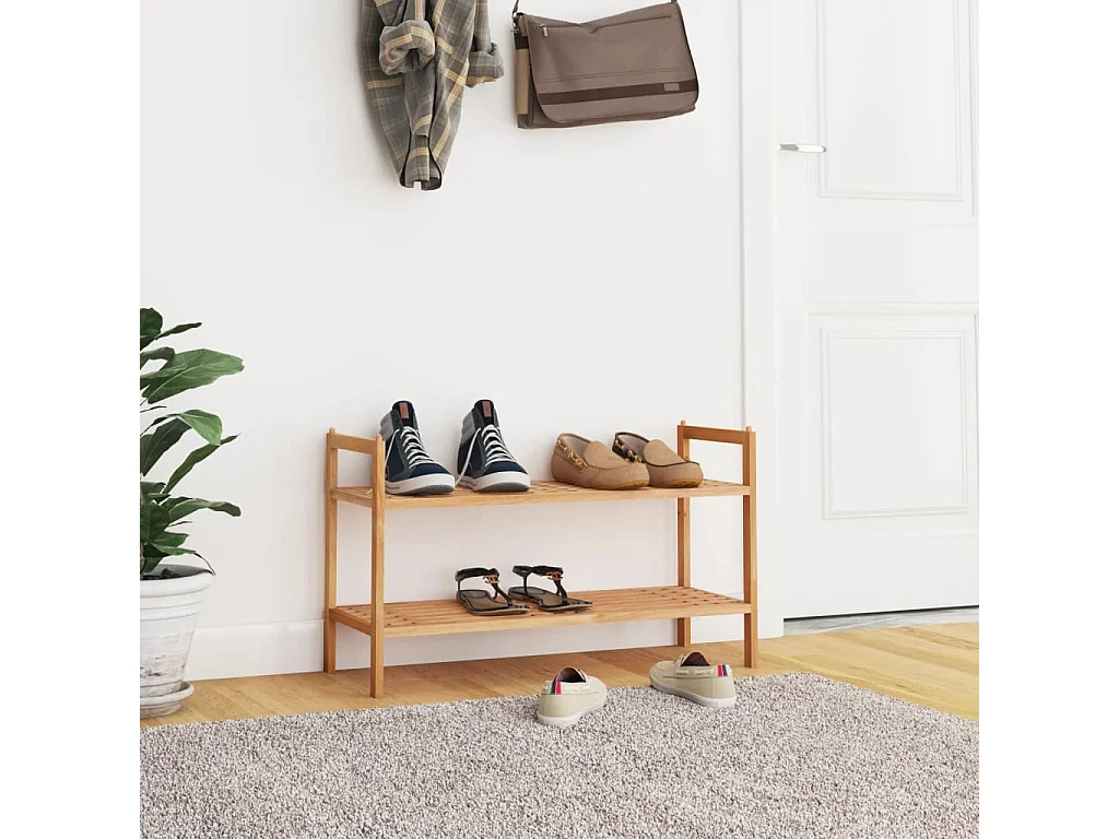 Schoenenkast 69x27x41 cm Massief walnoothout