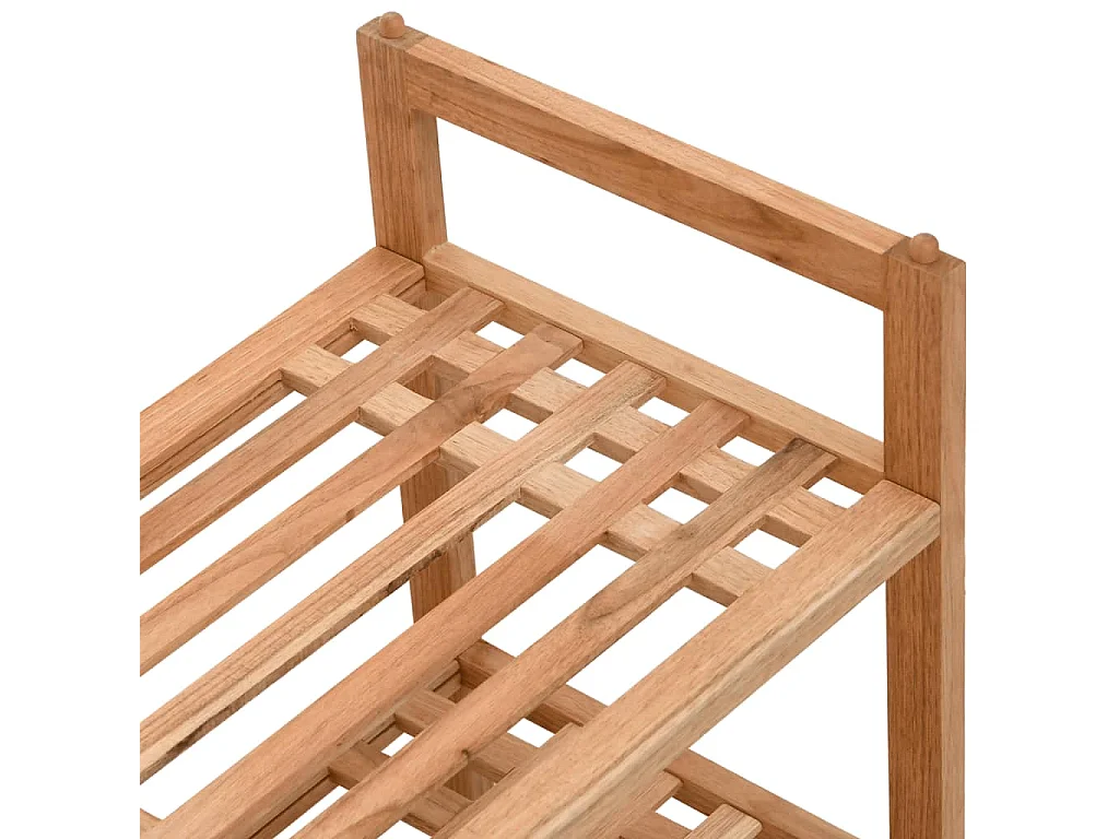 Schoenenkast 69x27x41 cm Massief walnoothout