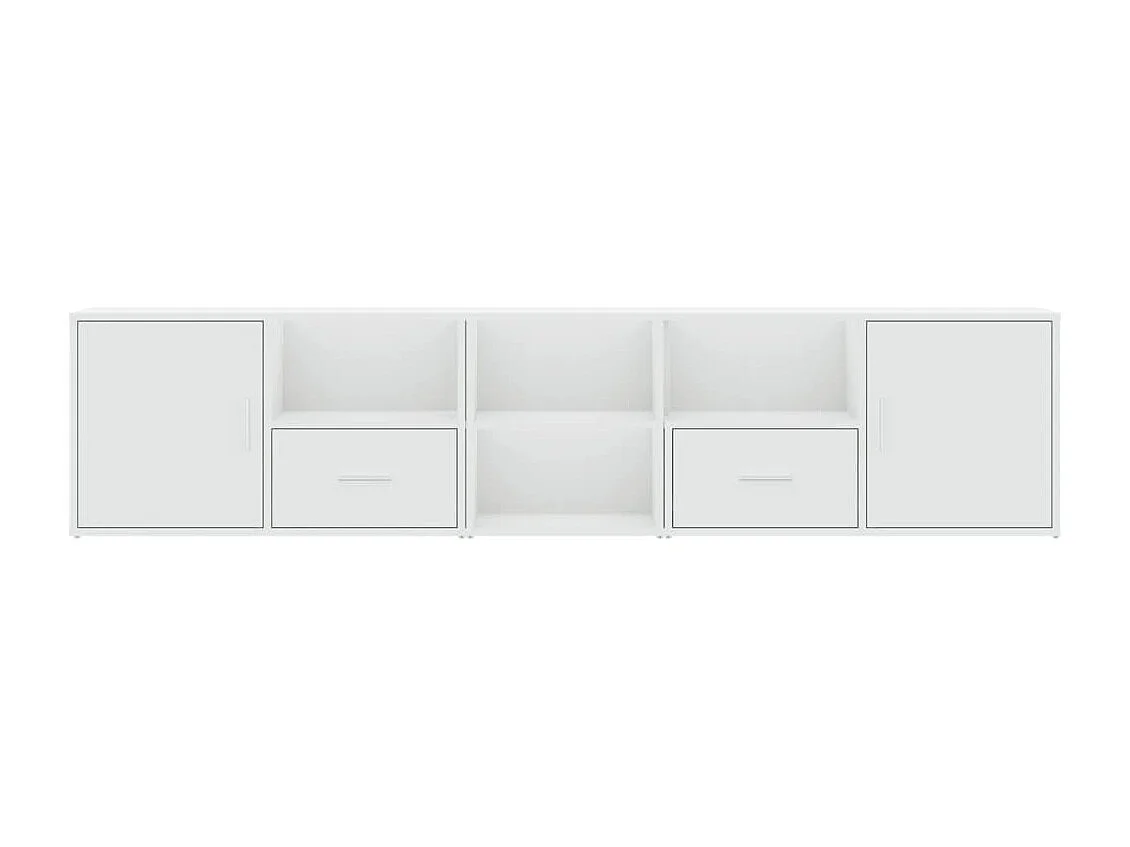 Weißer Eckschrank 200x40x45 cm aus Holzwerkstoff