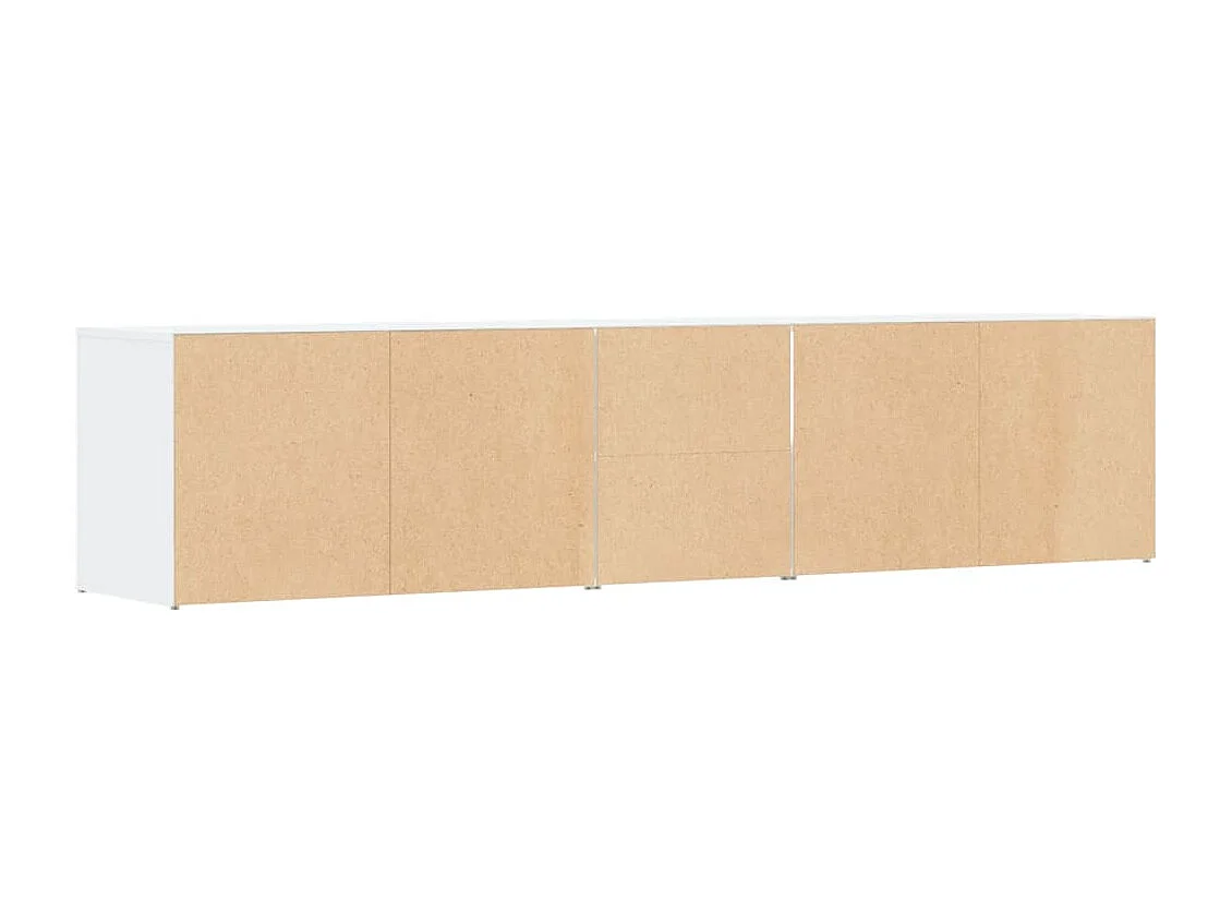 Weißer Eckschrank 200x40x45 cm aus Holzwerkstoff