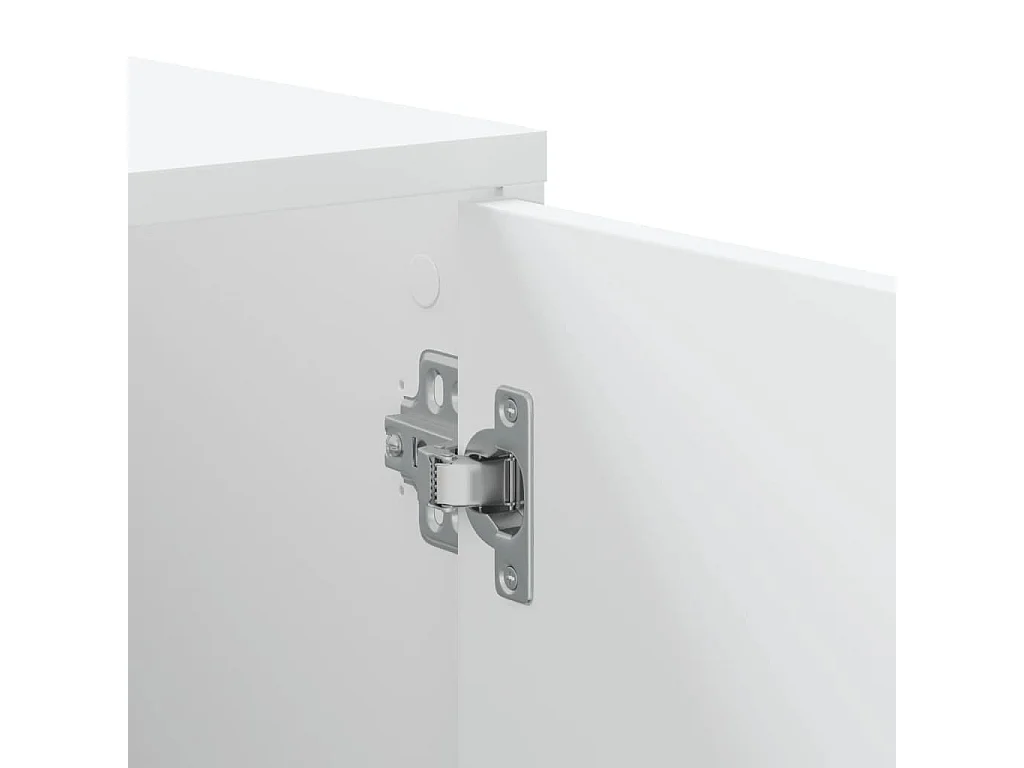 Weißer Eckschrank 200x40x45 cm aus Holzwerkstoff