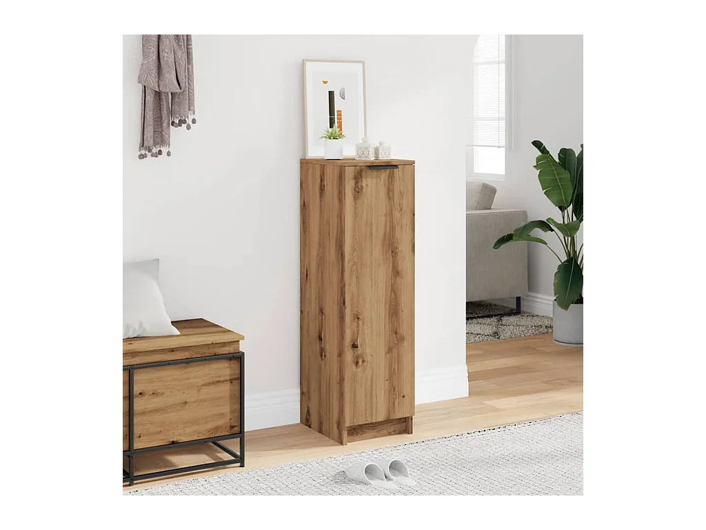 Armoire à chaussures chêne artisanal bois d'ingénierie