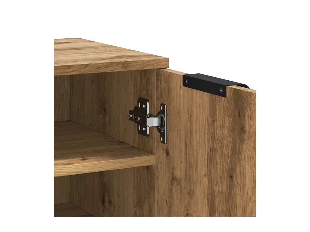 Armoire à chaussures chêne artisanal bois d'ingénierie