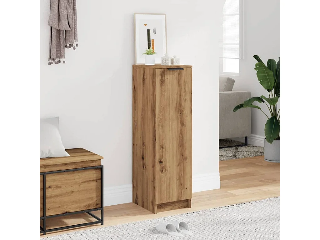 Armoire à chaussures chêne artisanal bois d'ingénierie