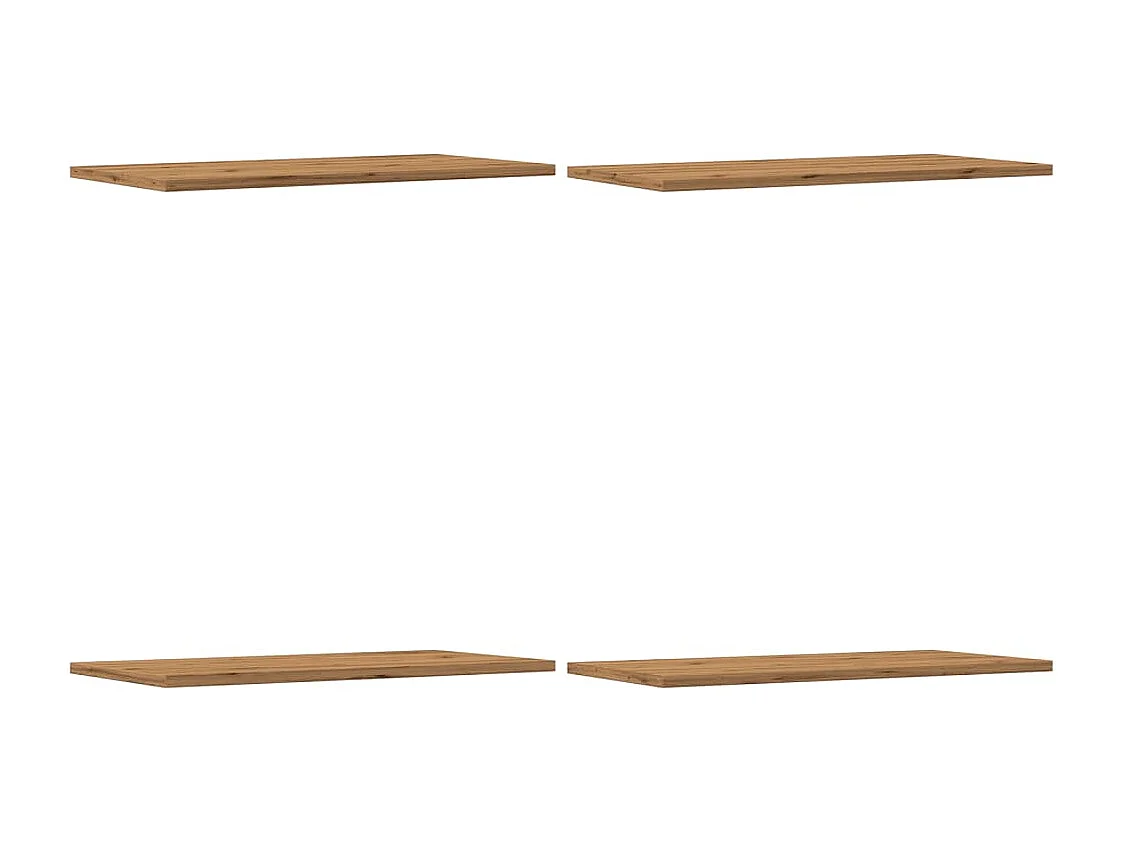 Wandregale 4 Stück handgefertigte Eiche 60x30x1,5 cm