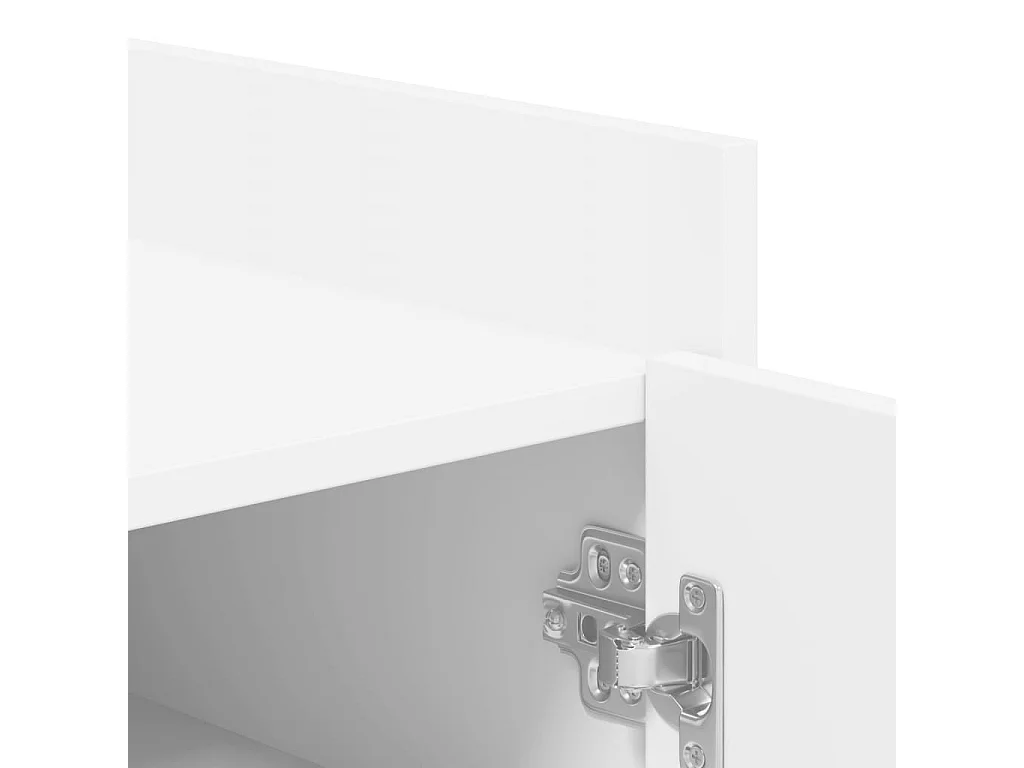 Armoire à chaussures blanc 52x37,5x100 cm bois d'ingénierie