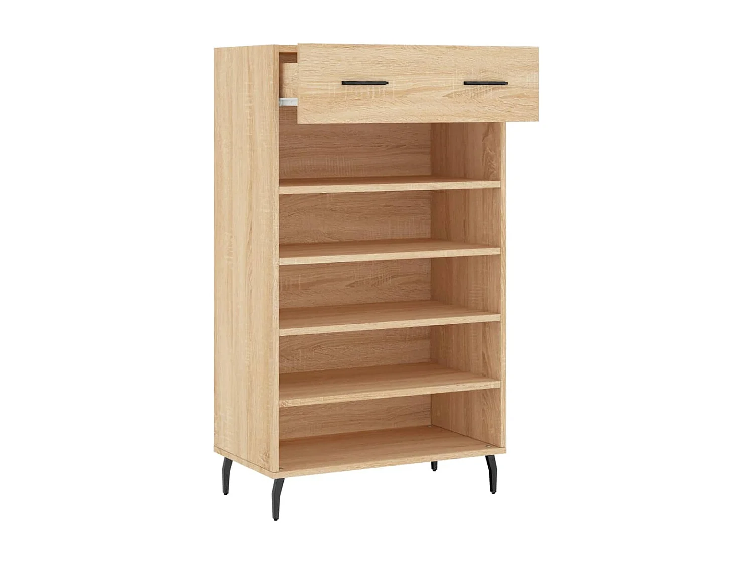 Schuhschrank aus Sonoma-Eiche, 60 x 35 x 105 cm, Holzwerkstoff