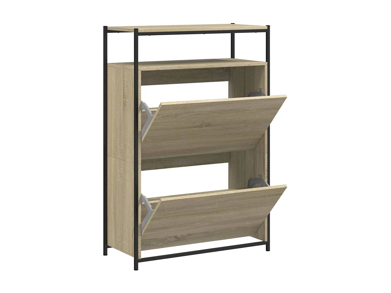 Armoire à chaussures chêne sonoma 75x34x112cm bois d'ingénierie