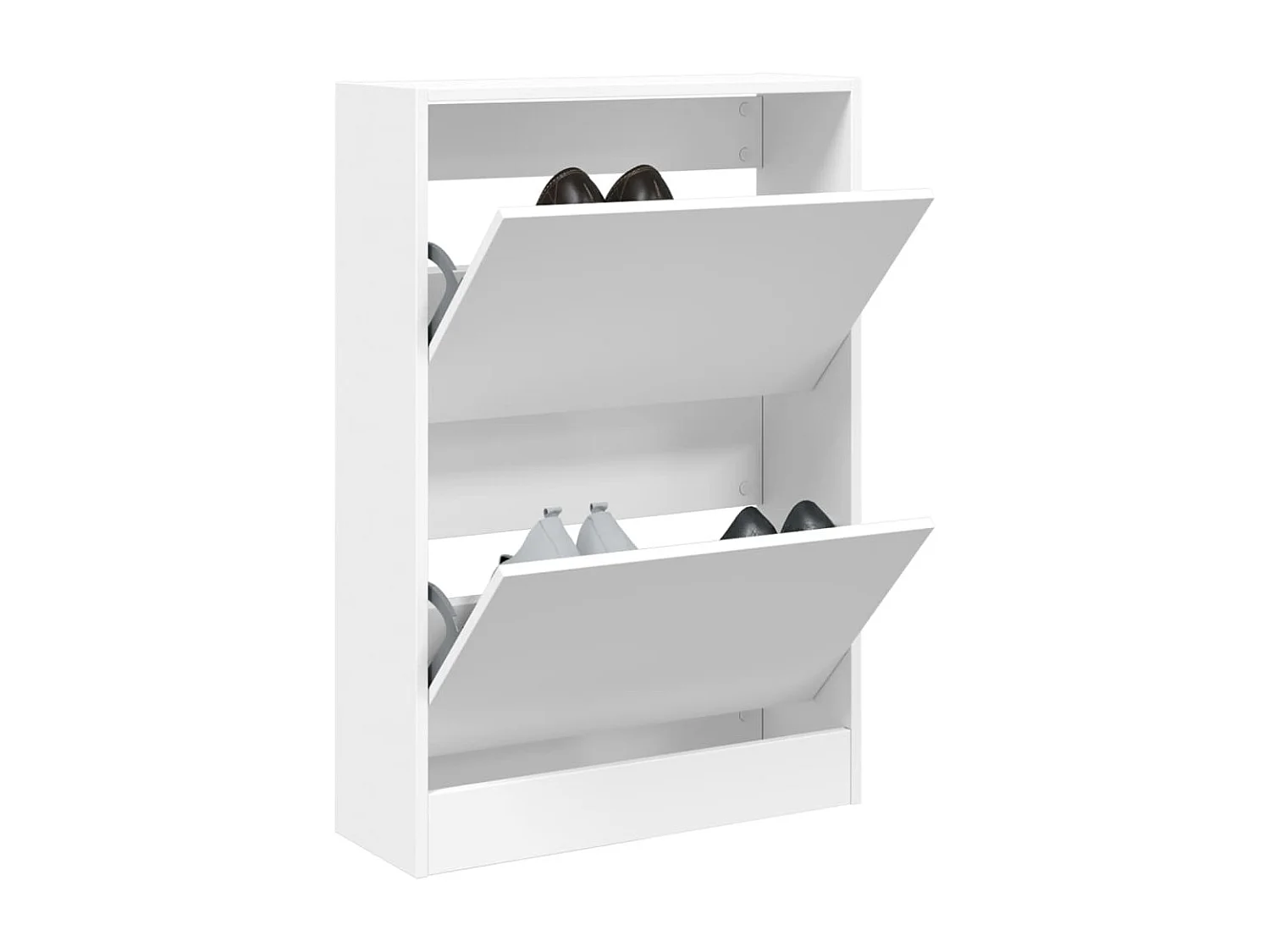 Scarpiera bianca 60x21x87,5 cm in derivati del legno